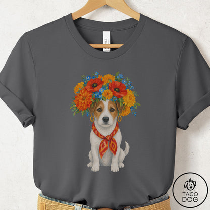 Jack Russell Flower Crown T-Shirt