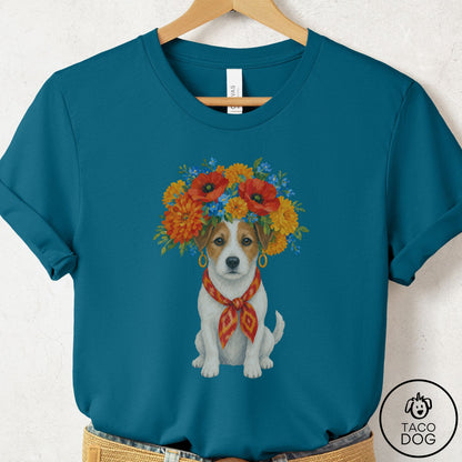 Jack Russell Flower Crown T-Shirt