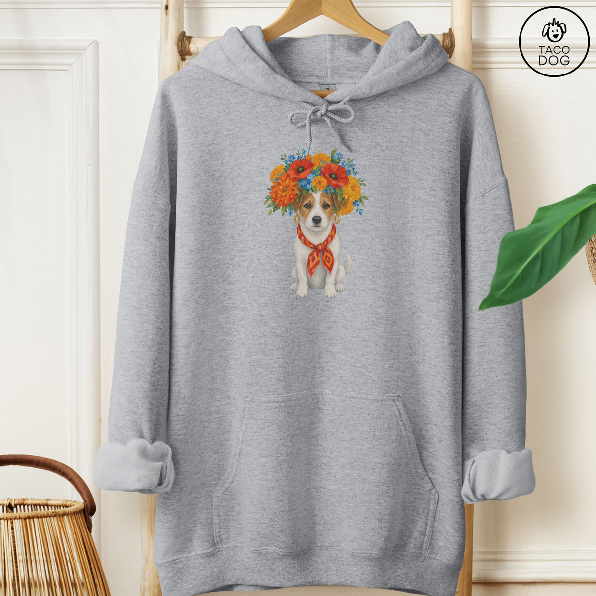 Jack Russell Flower Crown Hoodie