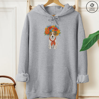 Jack Russell Flower Crown Hoodie