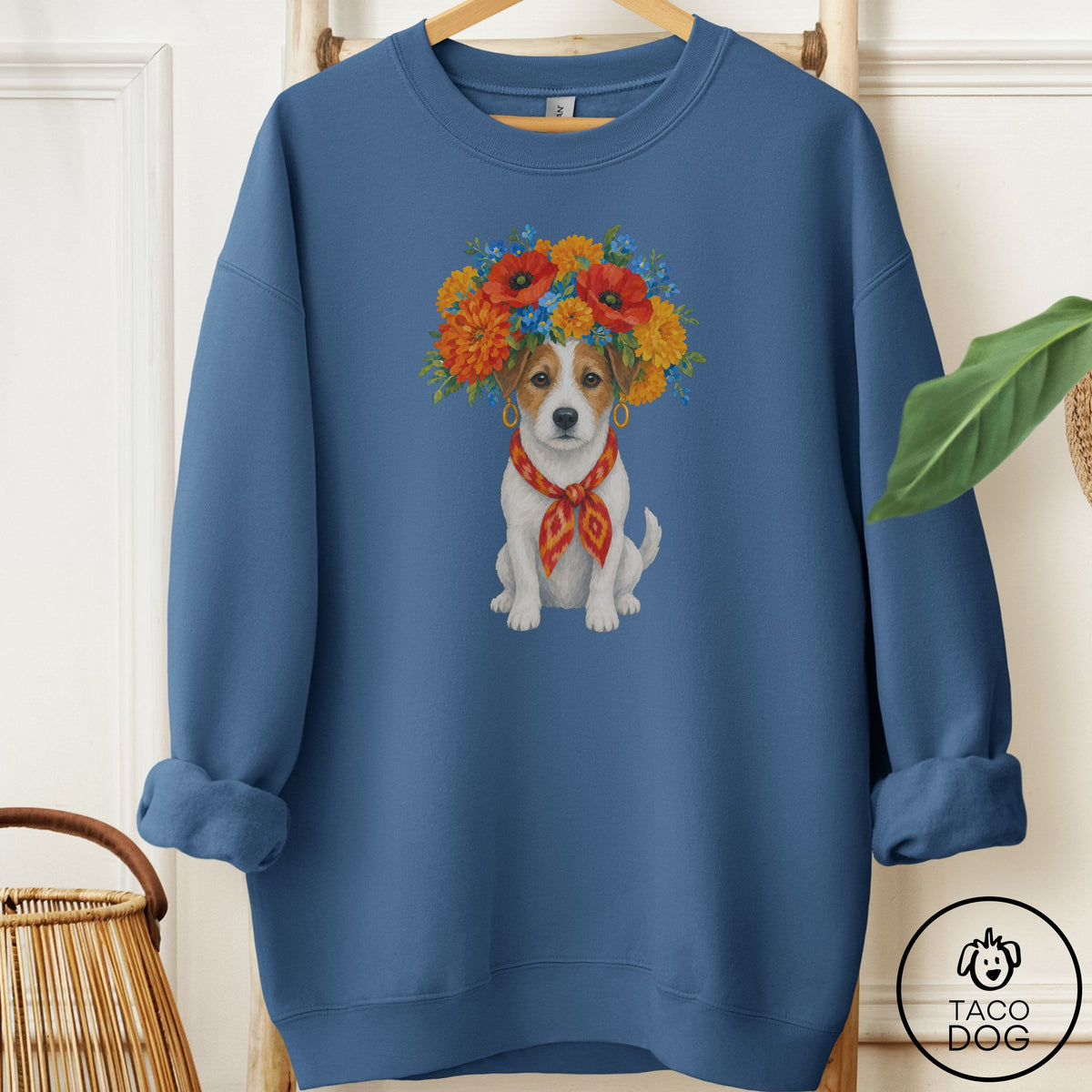 Jack Russell Flower Crown Sweatshirt