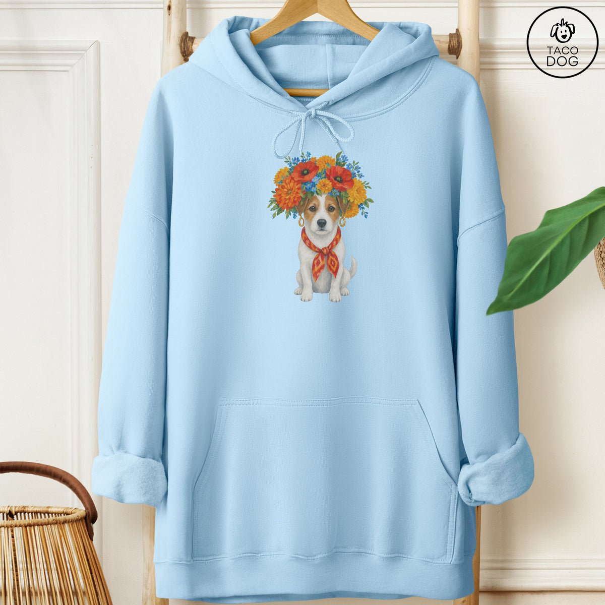Jack Russell Flower Crown Hoodie