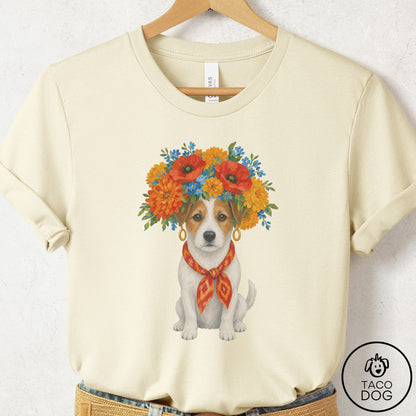 Jack Russell Flower Crown T-Shirt