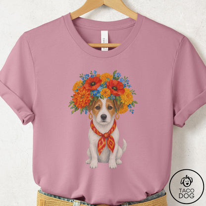 Jack Russell Flower Crown T-Shirt