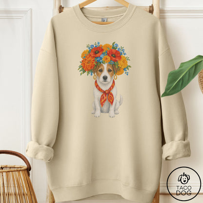 Jack Russell Flower Crown Sweatshirt