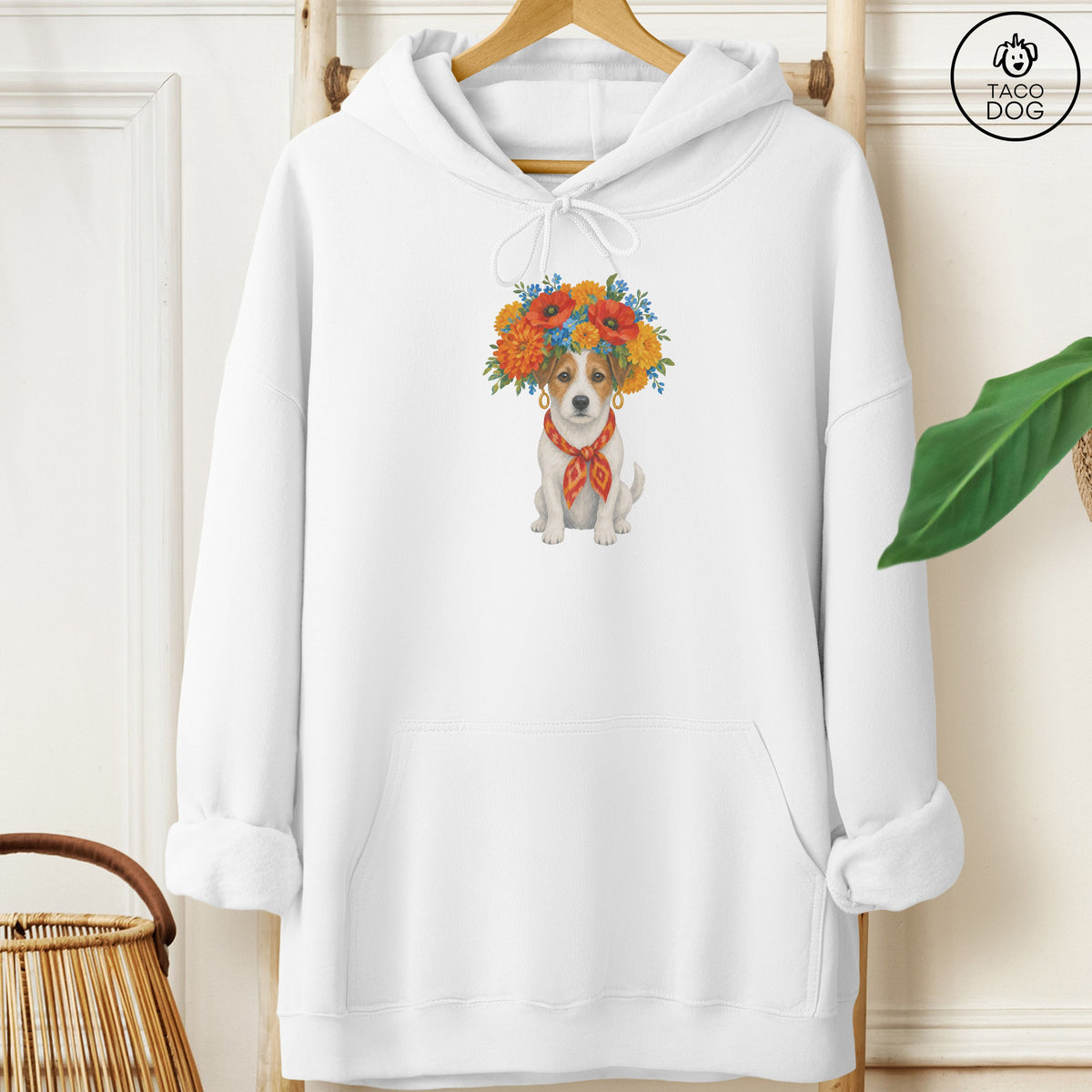 Jack Russell Flower Crown Hoodie