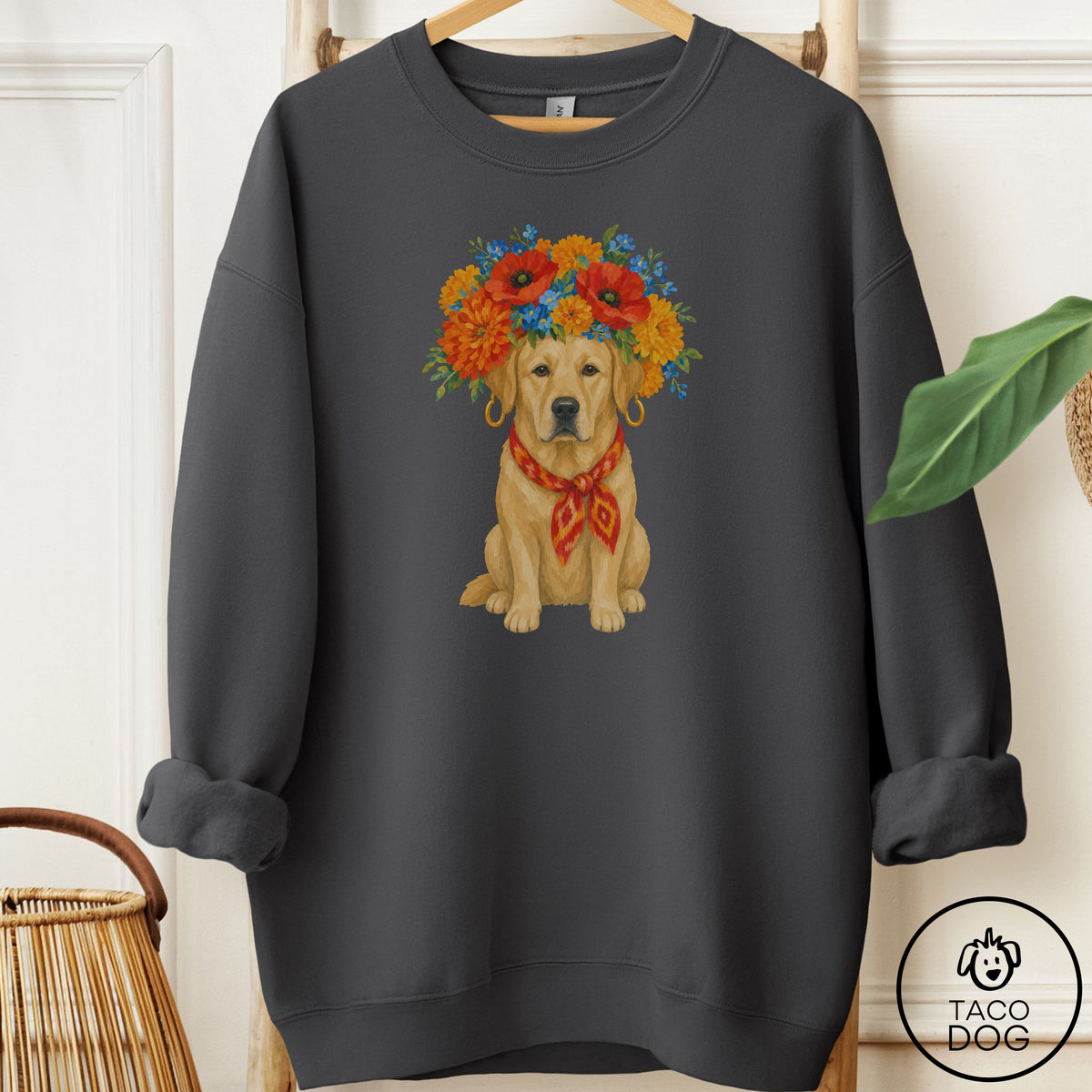 Labrador Flower Crown Sweatshirt