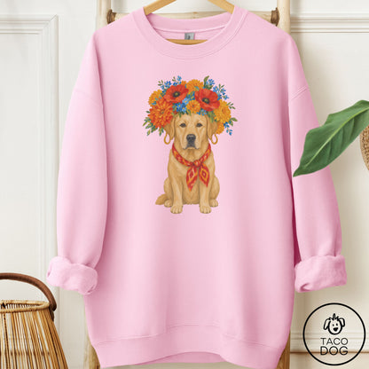 Labrador Flower Crown Sweatshirt