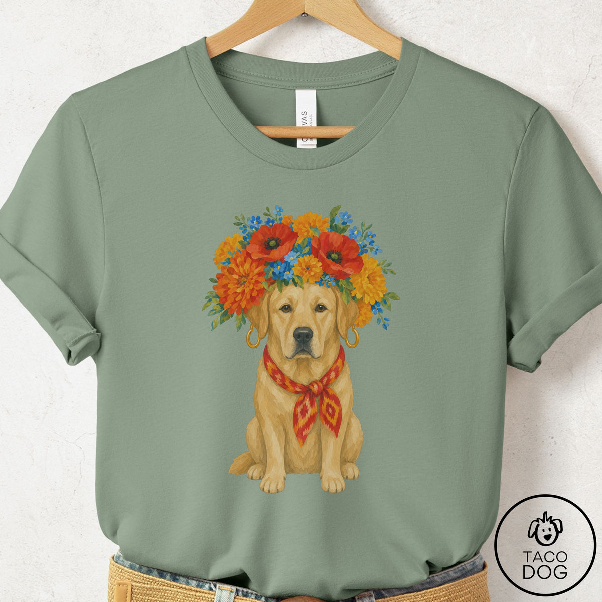 Labrador Flower Crown T-Shirt