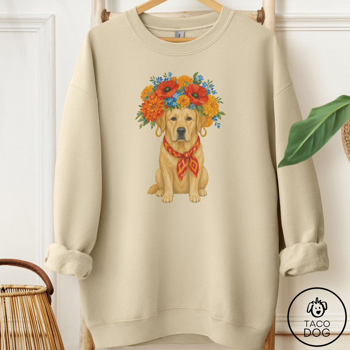 Labrador Flower Crown Sweatshirt