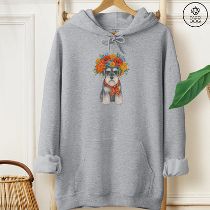 Schnauzer Flower Crown Hoodie