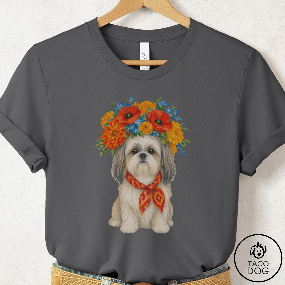 Shih Tzu Flower Crown T-Shirt
