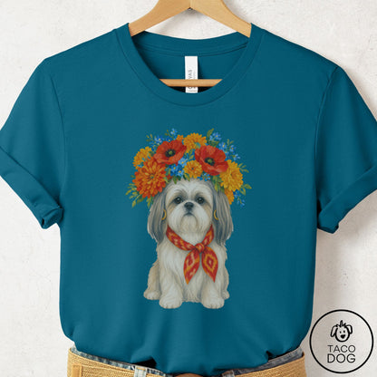 Shih Tzu Flower Crown T-Shirt