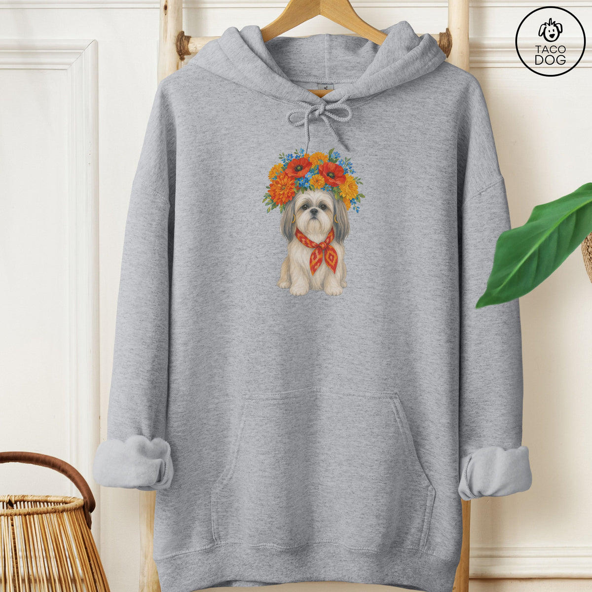 Shih Tzu Flower Crown Hoodie