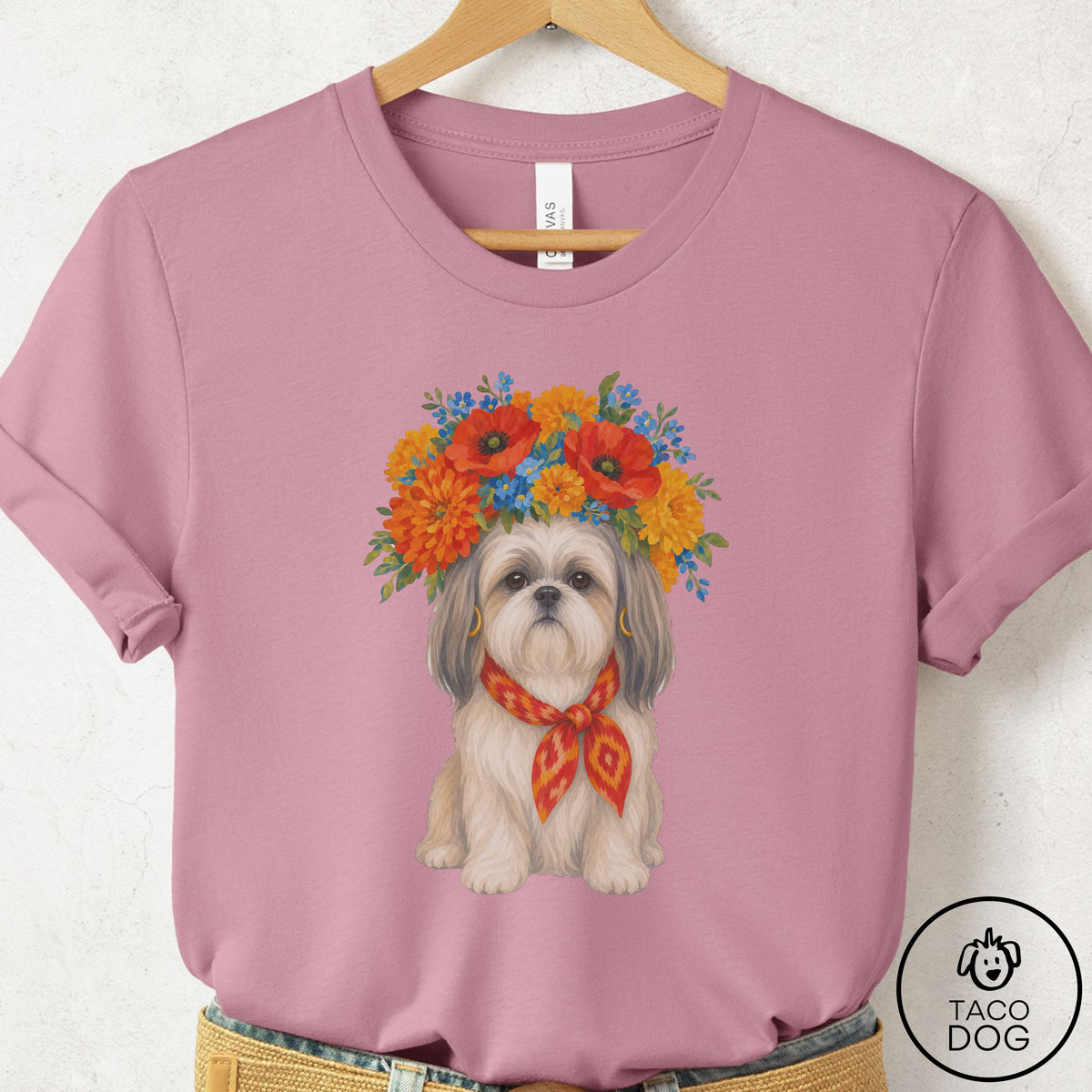 Shih Tzu Flower Crown T-Shirt