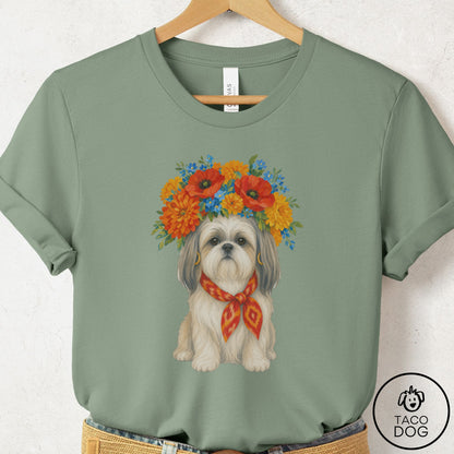 Shih Tzu Flower Crown T-Shirt
