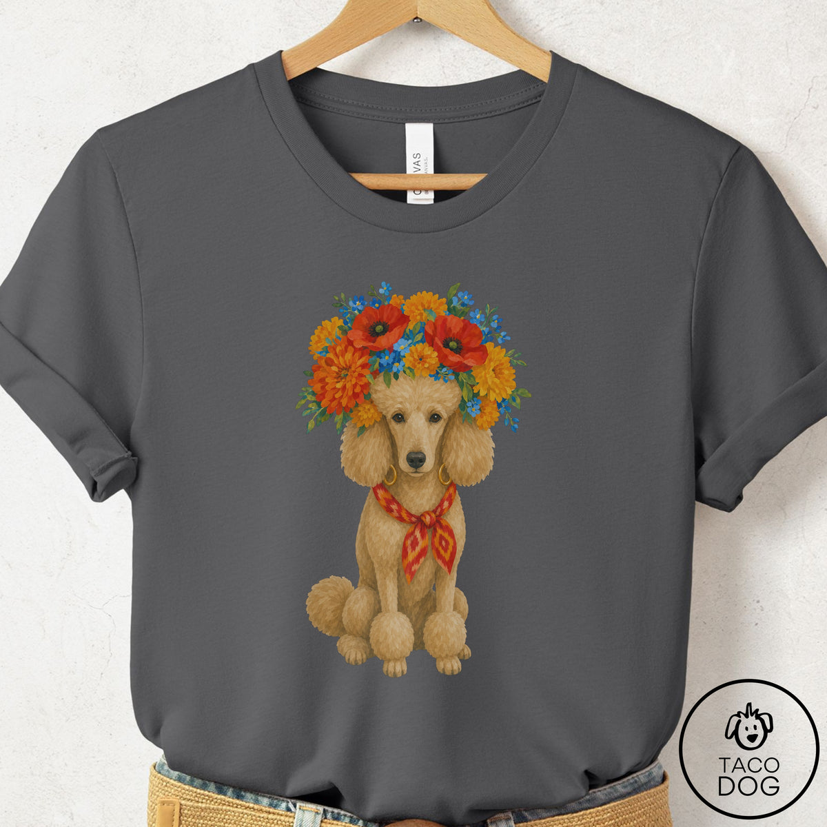 Poodle Flower Crown T-Shirt