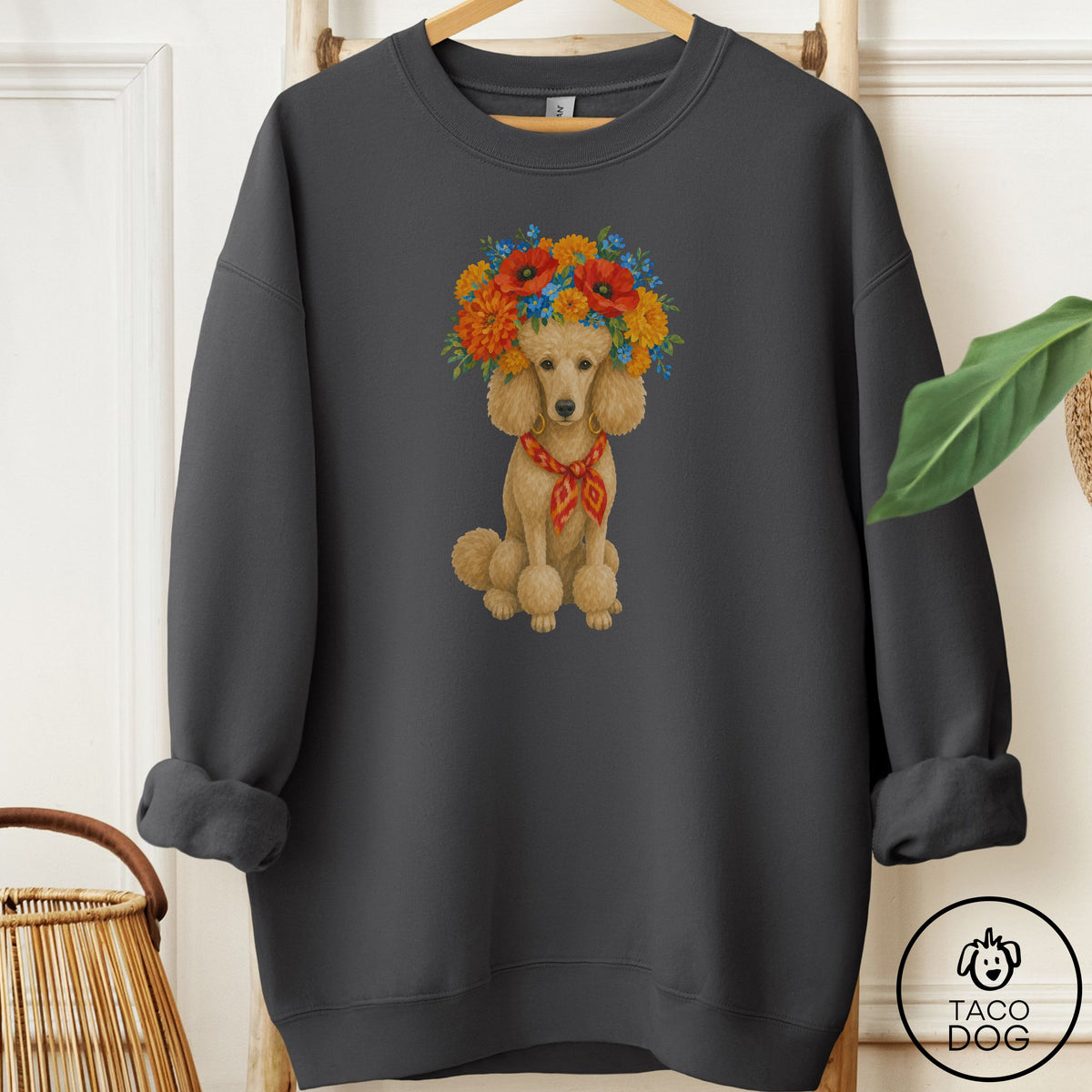 Poodle Flower Crown Sweatshirt