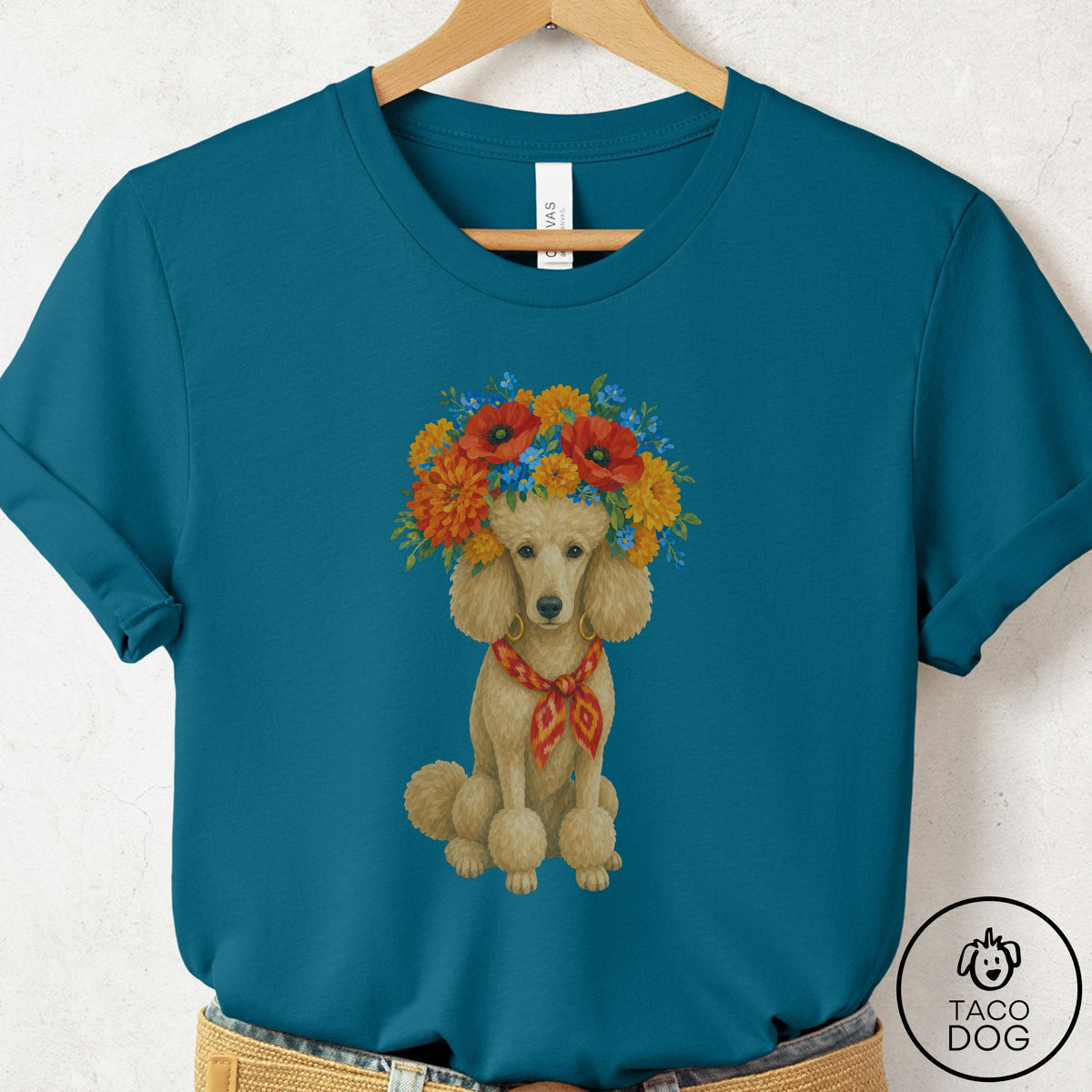 Poodle Flower Crown T-Shirt