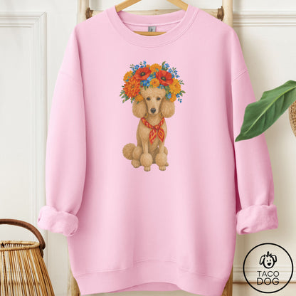 Poodle Flower Crown Sweatshirt
