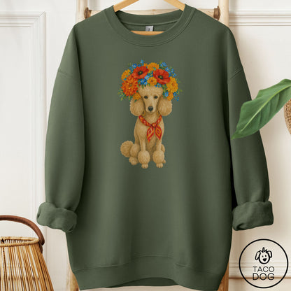 Poodle Flower Crown Sweatshirt