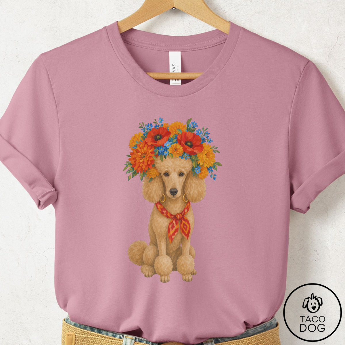 Poodle Flower Crown T-Shirt