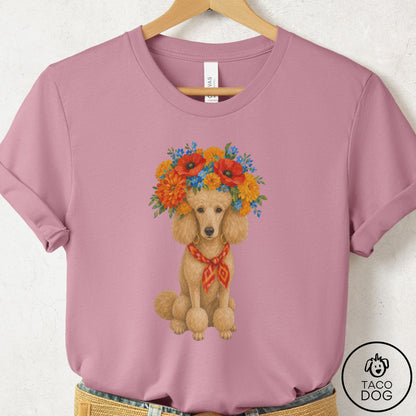 Poodle Flower Crown T-Shirt