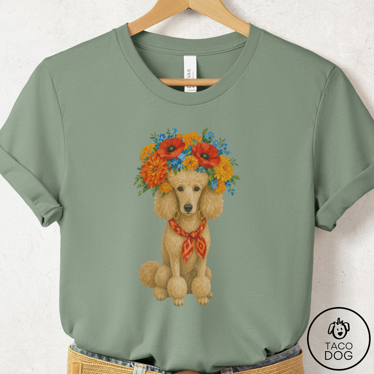 Poodle Flower Crown T-Shirt