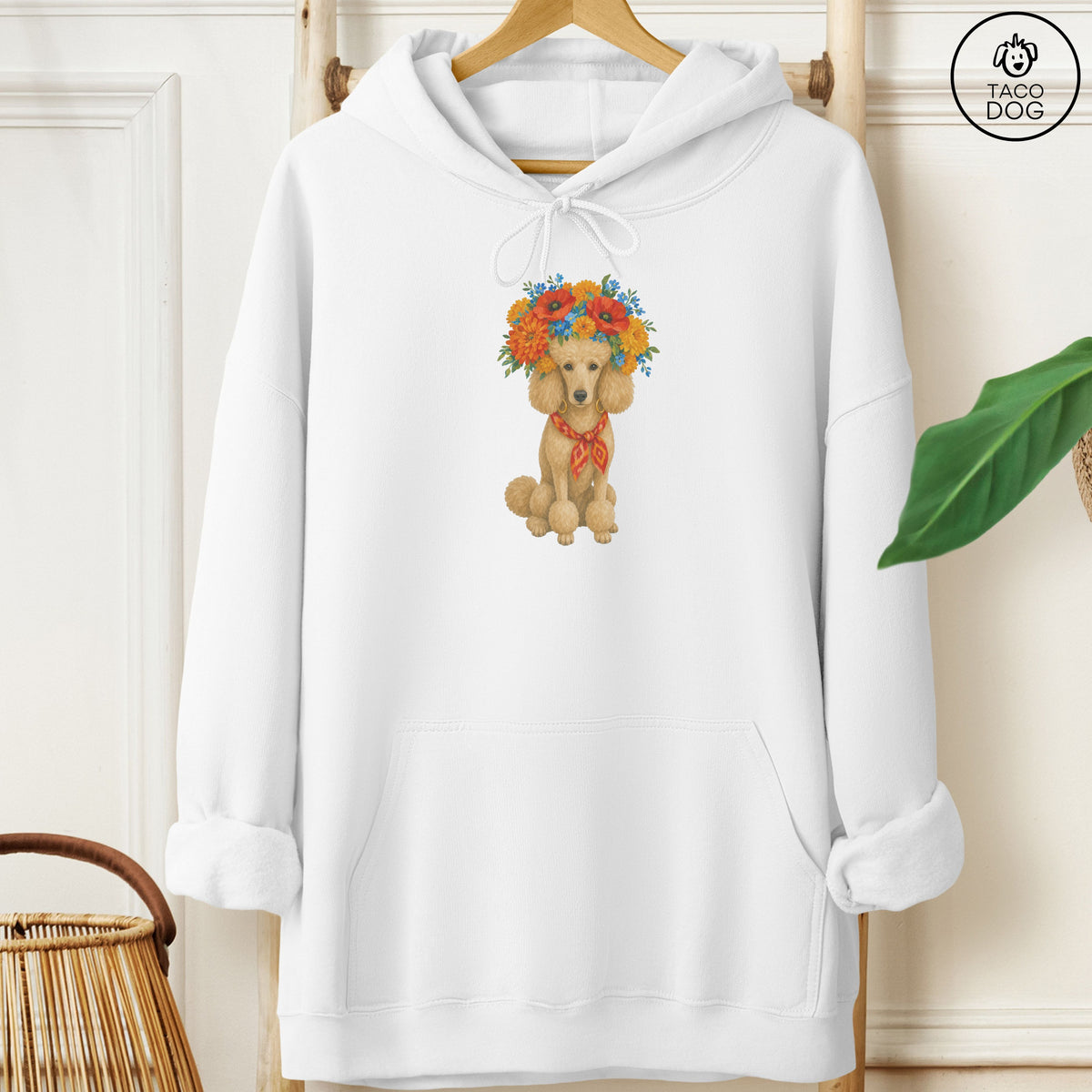 Poodle Flower Crown Hoodie