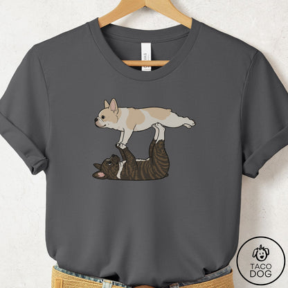 French Bulldog Frenchie Flying Feet T-Shirt Asphalt Taco-Dog