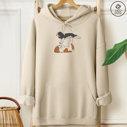 Cavalier King Charles Spaniel Flying Feet Hoodie Sand Taco-Dog