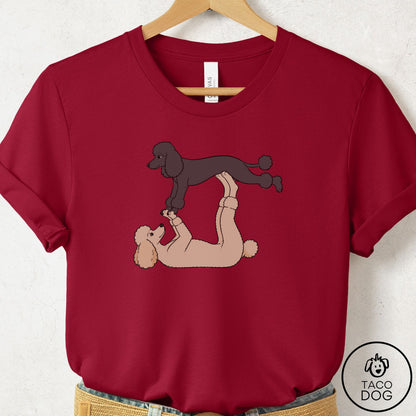 Poodle Flying Feet T-Shirt Cardinal Taco-Dog