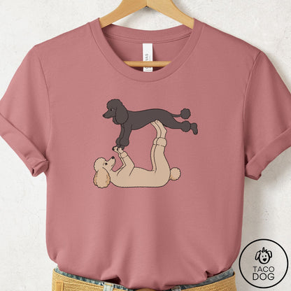 Poodle Flying Feet T-Shirt Mauve Taco-Dog