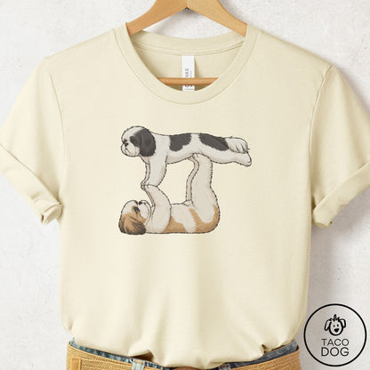 Shih Tzu Flying Feet T-Shirt Natural Taco-Dog