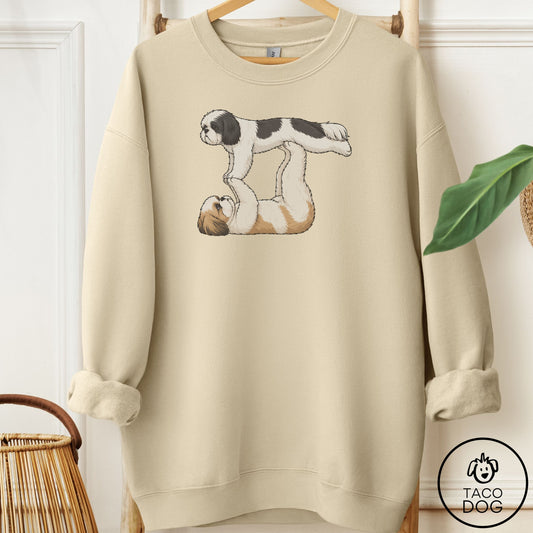 Shih Tzu Flying Feet Sweatshirt Sand Taco-Dog