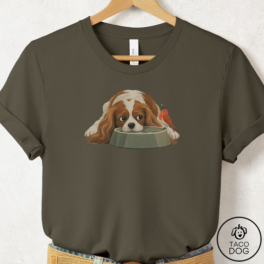Cavalier King Charles Spaniel Freeloader T-Shirt Army Taco-Dog