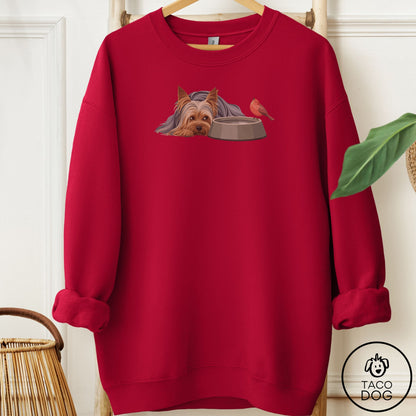 Yorkshire Terrier Yorkie Freeloader Sweatshirt