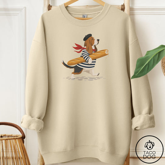 Basset Hound French Sweatshirt Sand Taco-Dog