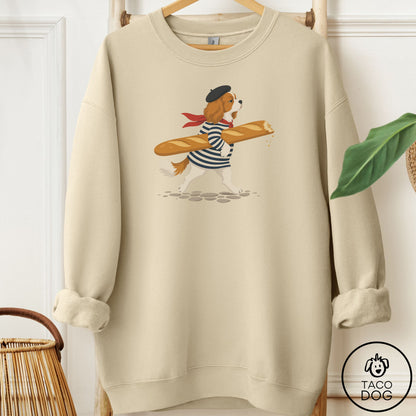 Cavalier King Charles Spaniel French Sweatshirt Sand Taco-Dog
