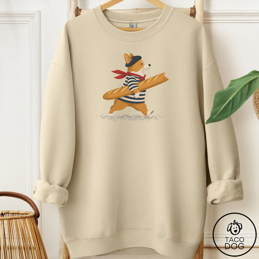 Corgi French Sweatshirt Sand Taco-Dog
