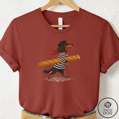Dachshund French T-Shirt Rust Taco-Dog