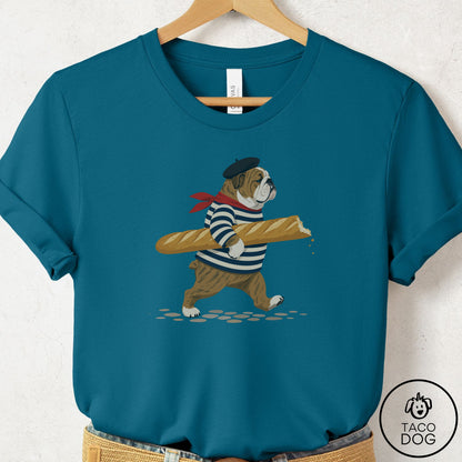 English Bulldog French T-Shirt Deep Teal Taco-Dog