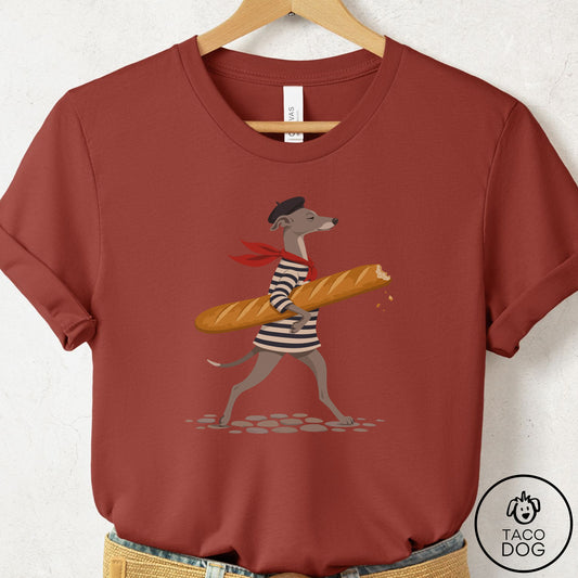 Italian Greyhound Whippet French T-Shirt Rust Taco-Dog