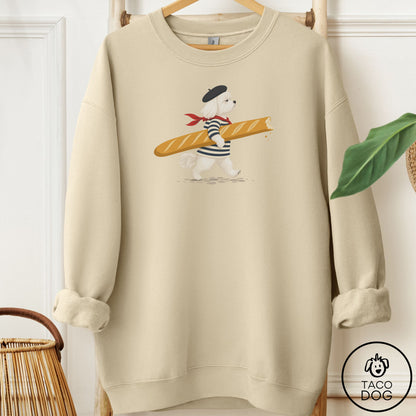 Maltese French Sweatshirt Sand Taco-Dog