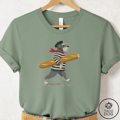 Schnauzer French T-Shirt Sage Taco-Dog