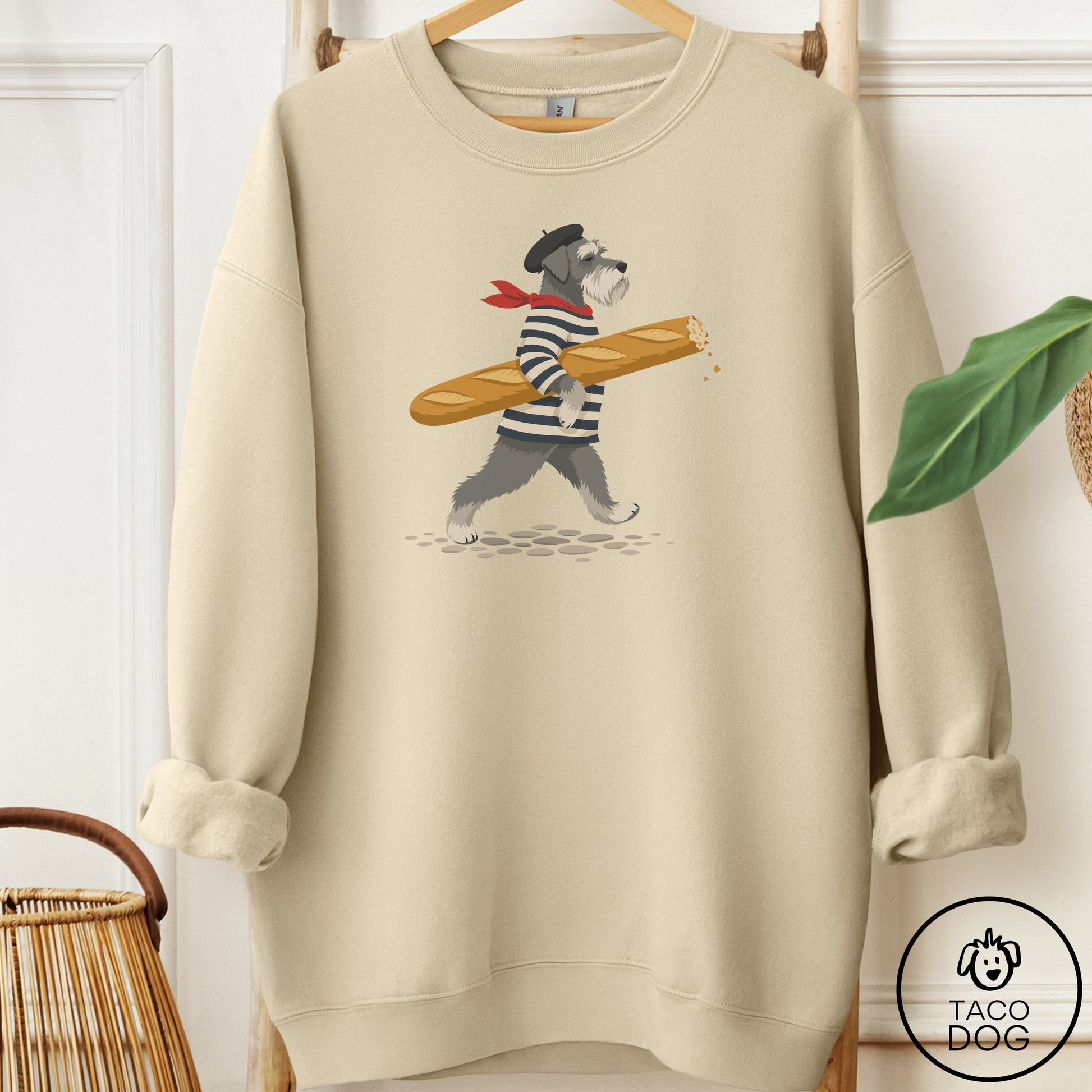 Schnauzer French Sweatshirt Sand Taco-Dog
