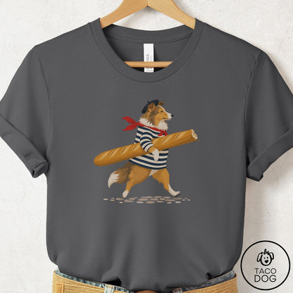 Shetland Sheepdog French T-Shirt Asphalt Taco-Dog