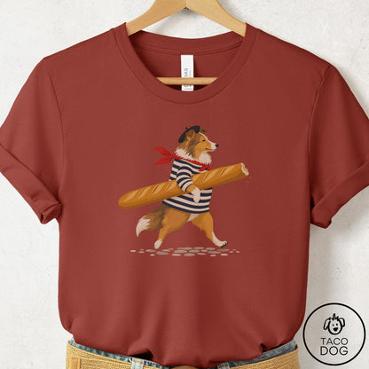 Shetland Sheepdog French T-Shirt Rust Taco-Dog