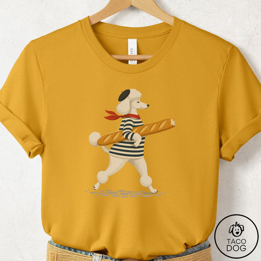 Poodle French T-Shirt Mustard Taco-Dog