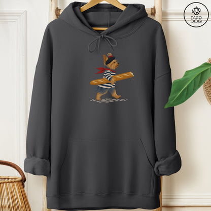 Yorkshire Terrier Yorkie French Hoodie Charcoal Taco-Dog